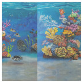 7 Seekorallenriff-Gewebe Stoff (Nahaufnahme)