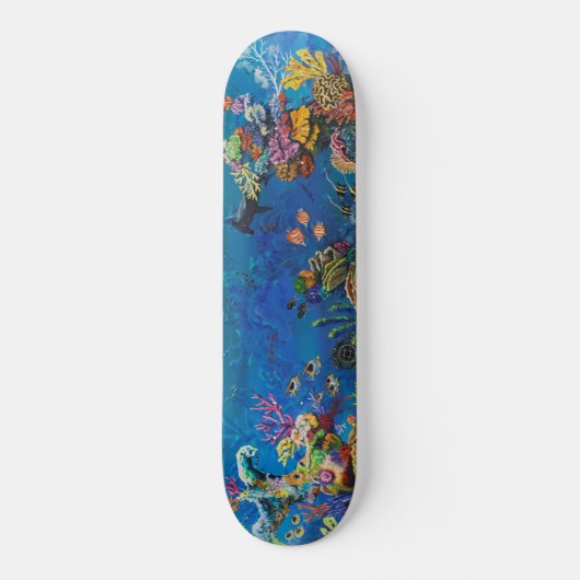 7 Seekorallenriff-Skateboard Skateboard (Vorderseite)