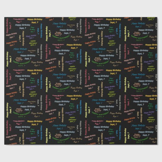 7. September Geschenkpapier (Flach)