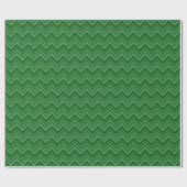 7 Shades Dark Green Zig Zag Stripe Geschenkpapier (Flach)