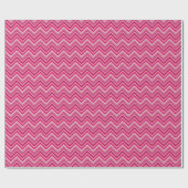 7 Shades Pink Zig Zag Stripe Geschenkpapier (Flach)