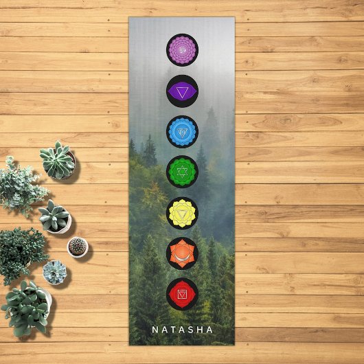 7 Sieben Chakras Medizin Zen Personalisiert Yogamatte