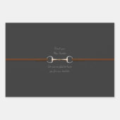 7" Snaffle Bit & Reins Custom Text Reittier Geschenkpapier Set (Vorderseite 3)