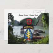 7. Spezialeinheiten grüne Berberets vietnam Krieg Postkarte (Vorne/Hinten)