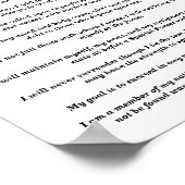 7. Spezialeinheiten Grüne Beret Creed Poster (Ecke)