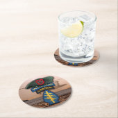 7. Spezialeinheiten Grüne Berets Veteranen Runder Pappuntersetzer (Vor Ort)