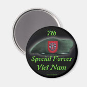 7. Spezialstreitkräfte Veteranen Green Berets Magn Magnet (Vorderseite/Rückseite)