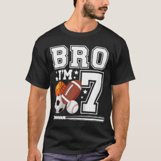 7. Sportgeburtstagsfeier 7 Jahre alter Junge Gebur T-Shirt