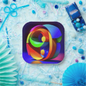 7" Square Paper Plate Pappteller (Party)