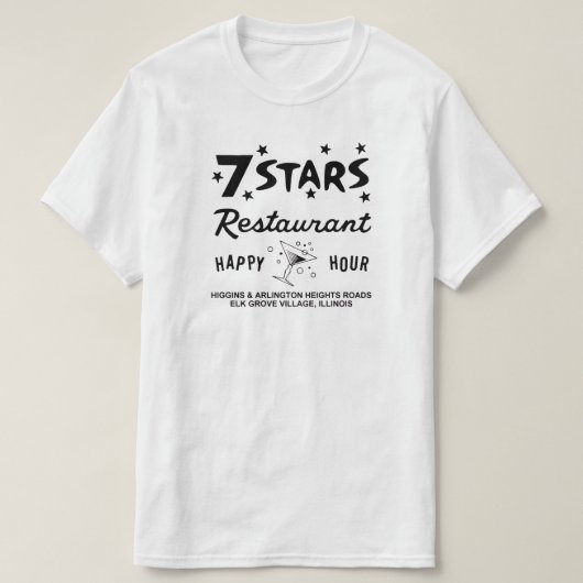 7-Sterne-Restaurant, Elk Grove Village, IL T-Shirt (Design vorne)