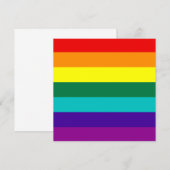 7 Streifen Rainbow Gay Pride Einladung (Vorne/Hinten)