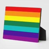7 Streifen Rainbow Gay Pride Flag Plaque Fotoplatte (Seite)