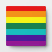 7 Streifen Rainbow Gay Pride Flag Plaque Fotoplatte (Vorderseite)