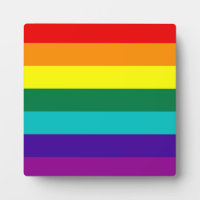 7 Streifen Rainbow Gay Pride Flag Plaque