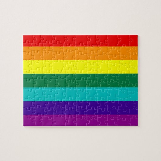 7 Streifen Rainbow Gay Pride Flag Puzzle (Horizontal)