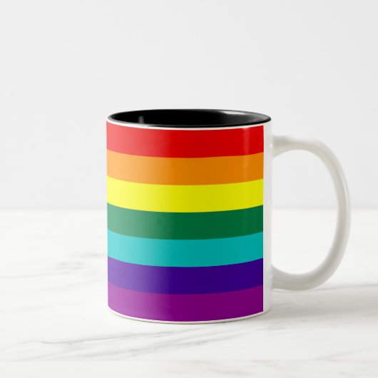 7 Streifen Rainbow Gay Pride Flag Tasse (Rechts)