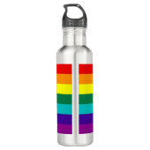 7 Streifen Regenbogen Gay Pride Flag Liberty Flasc Trinkflasche (Rückseite)
