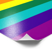 7 Streifen Regenbogen-Preis Fotodruck (Ecke)