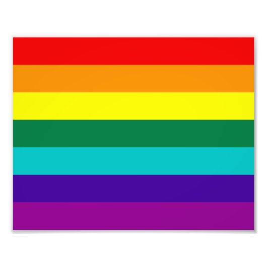 7 Streifen Regenbogen-Preis Fotodruck (Vorne)