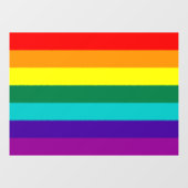 7 Streifen Regenbogen-Stolz Fensteraufkleber (Blatt)