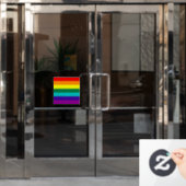 7 Streifen Regenbogen-Stolz Fensteraufkleber (Büro Tür)