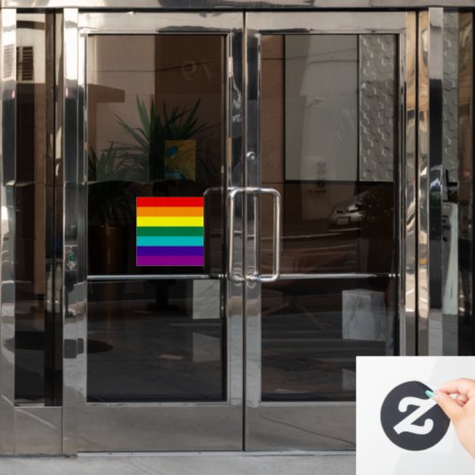 7 Streifen Regenbogen-Stolz Fensteraufkleber (Büro Tür)