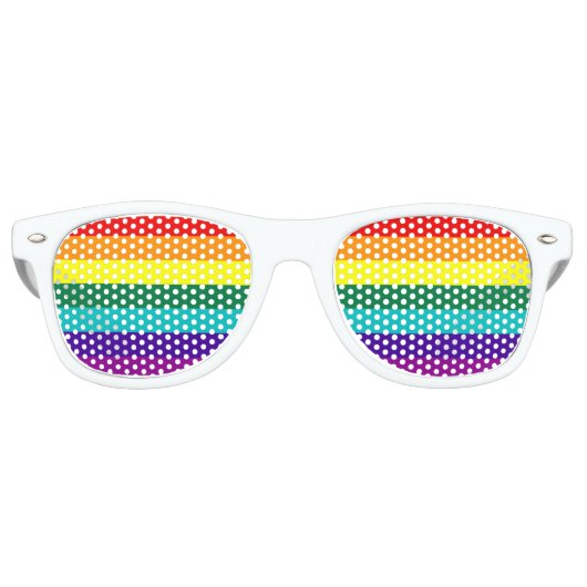 7 Streifen Regenbogen-Stolz Partybrille (Vorderseite)