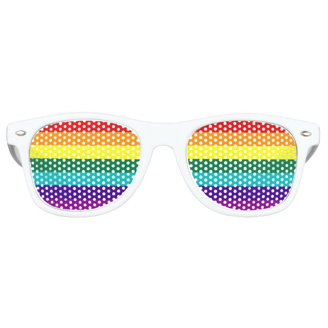7 Streifen Regenbogen-Stolz Partybrille (Vorderseite)