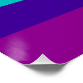 7 Streifen Regenbogen-Stolz Poster (Ecke)