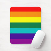 7-Streifen-Regenbogenfarbenflagge Mousepad (Mit Mouse)