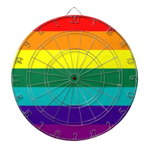 7-Stripe Rainbow Pride Flag   Dartscheibe (vorne)