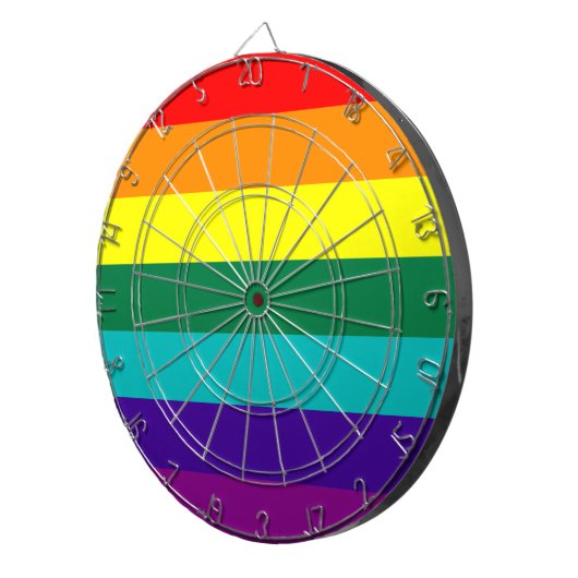 7-Stripe Rainbow Pride Flag   Dartscheibe (Vorderseite rechts)