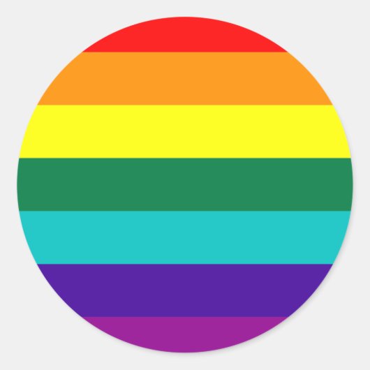 7-Stripe Rainbow Pride Flag  Runder Aufkleber (Vorderseite)
