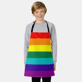 7-Stripe Rainbow Pride Flag Schürze (Getragen)