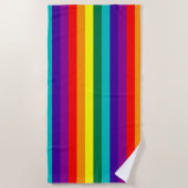 7-Stripe Rainbow Pride Flag  Strandtuch (Vorderseite)