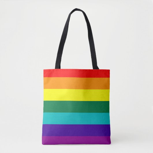 7-Stripe Rainbow Pride Flag  Tasche (Vorderseite)