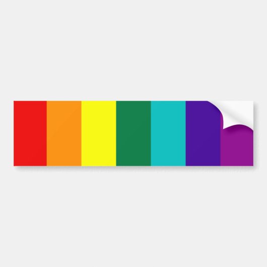 7 Stripes Rainbow Gay Pride Flag Bumper Sticker Autoaufkleber (Vorne)