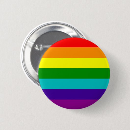 7 Stripes Rainbow Gay Pride Flag Button (Vorne & Hinten)
