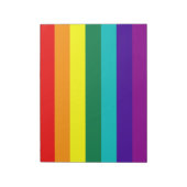 7 Stripes Rainbow Gay Pride Flag Editor Notizblock (Rotiert)