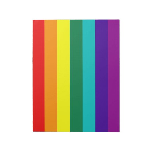7 Stripes Rainbow Gay Pride Flag Editor Notizblock (Rotiert)