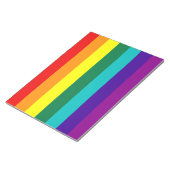 7 Stripes Rainbow Gay Pride Flag Editor Notizblock (angewinkelt)