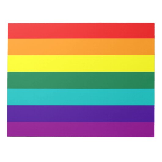 7 Stripes Rainbow Gay Pride Flag Editor Notizblock (Vorderseite)
