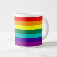 7 Stripes Rainbow Gay Pride Flag Jumbo Tasse