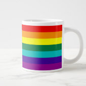 7 Stripes Rainbow Gay Pride Flag Jumbo Tasse (Rechts)