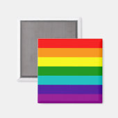 7 Stripes Rainbow Gay Pride Flag Magnet (Vorderseite/Rückseite)