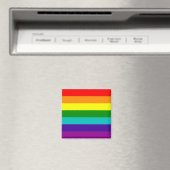 7 Stripes Rainbow Gay Pride Flag Magnet (In Situ (Geschirrspüler))