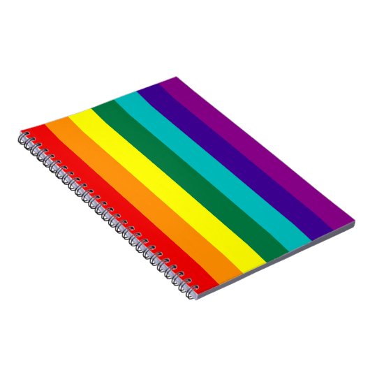 7 Stripes Rainbow Gay Pride Flag Notebook Notizblock (Rechte Seite)