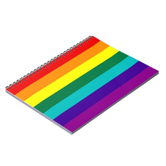 7 Stripes Rainbow Gay Pride Flag Notebook Notizblock (Linke Seite)