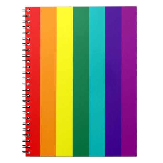 7 Stripes Rainbow Gay Pride Flag Notebook Notizblock (Vorderseite)