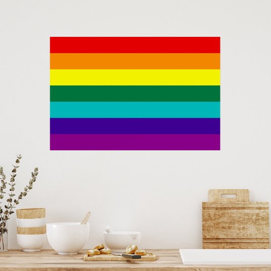 7 Stripes Rainbow Gay Pride Flag Poster (Küche)